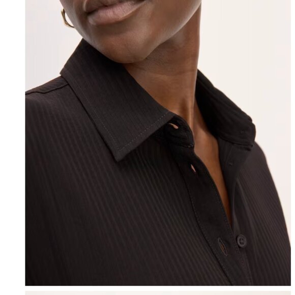 NWT Everlane The Mini Jacquard Stripe Shirt Dress L - Picture 4 of 6